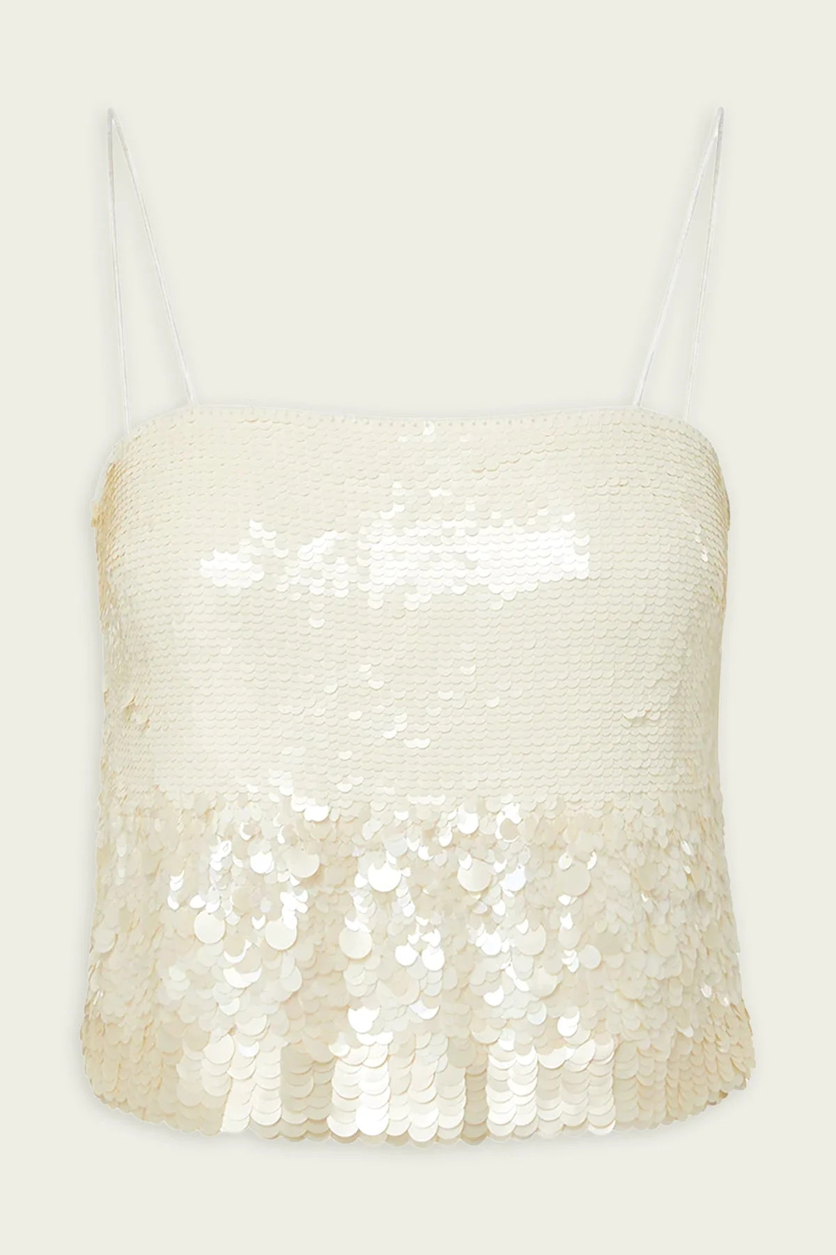 Harmoni Sequin Tank in Iridescent Off-White - 8 US | Shop Olivia