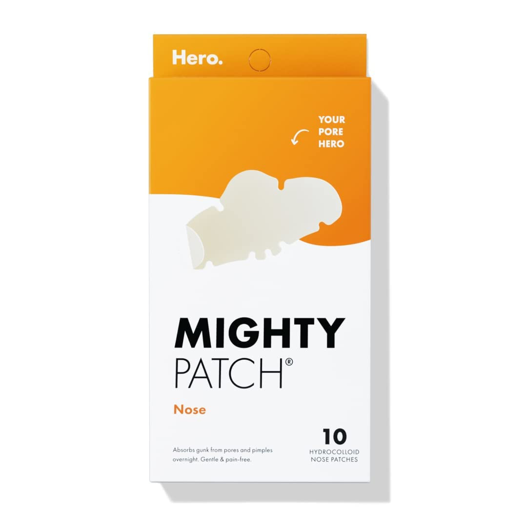 Mighty Patches for nose pores from Hero Cosmetics - XL Hydrocolloid Pimples, Zits and Oil - Derma... | Amazon (US)