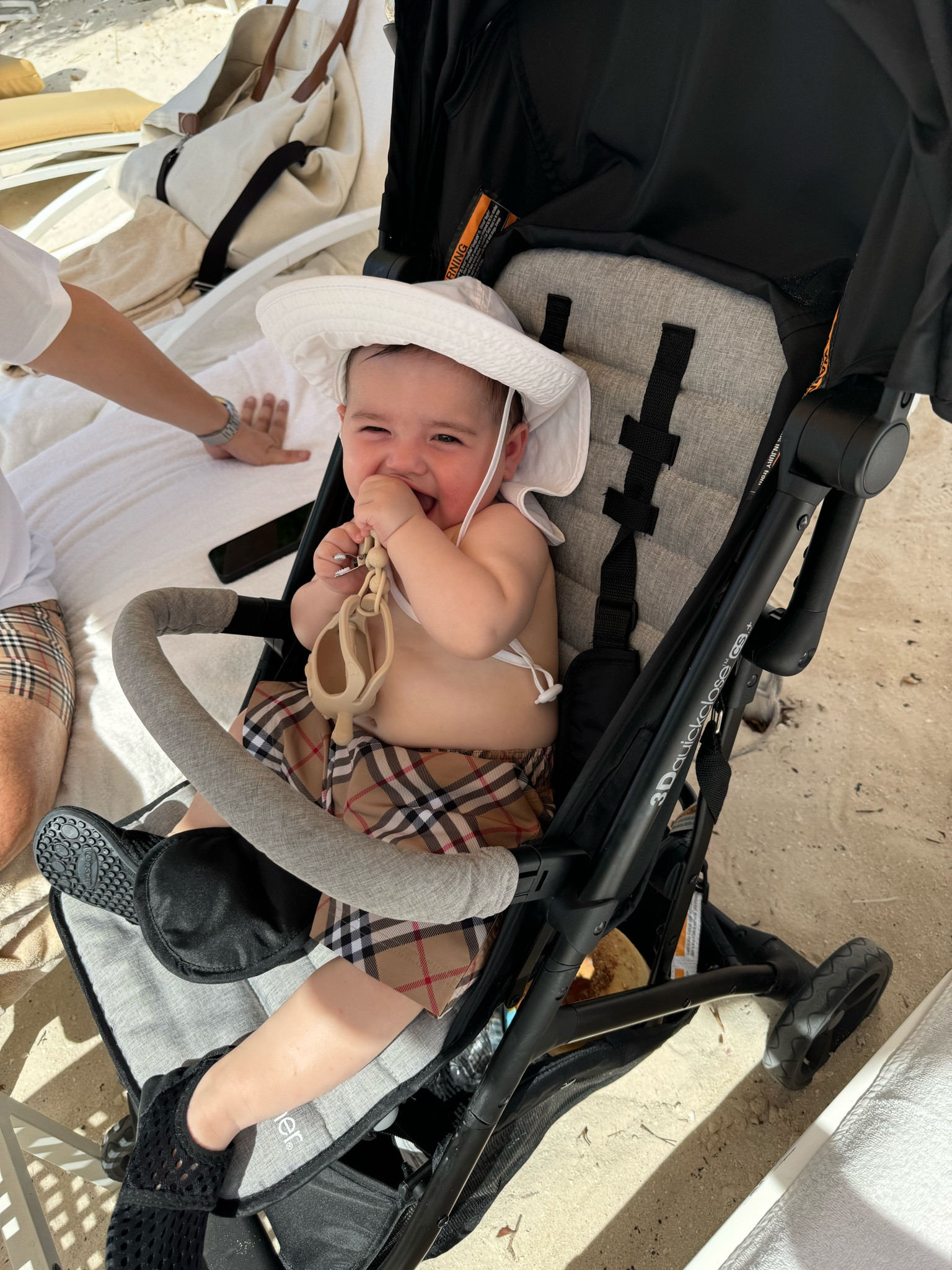 Stylish Burberry Baby in his travel stroller at the beach! 🐚🤎

#LTKBaby #LTKKids #LTKTravel