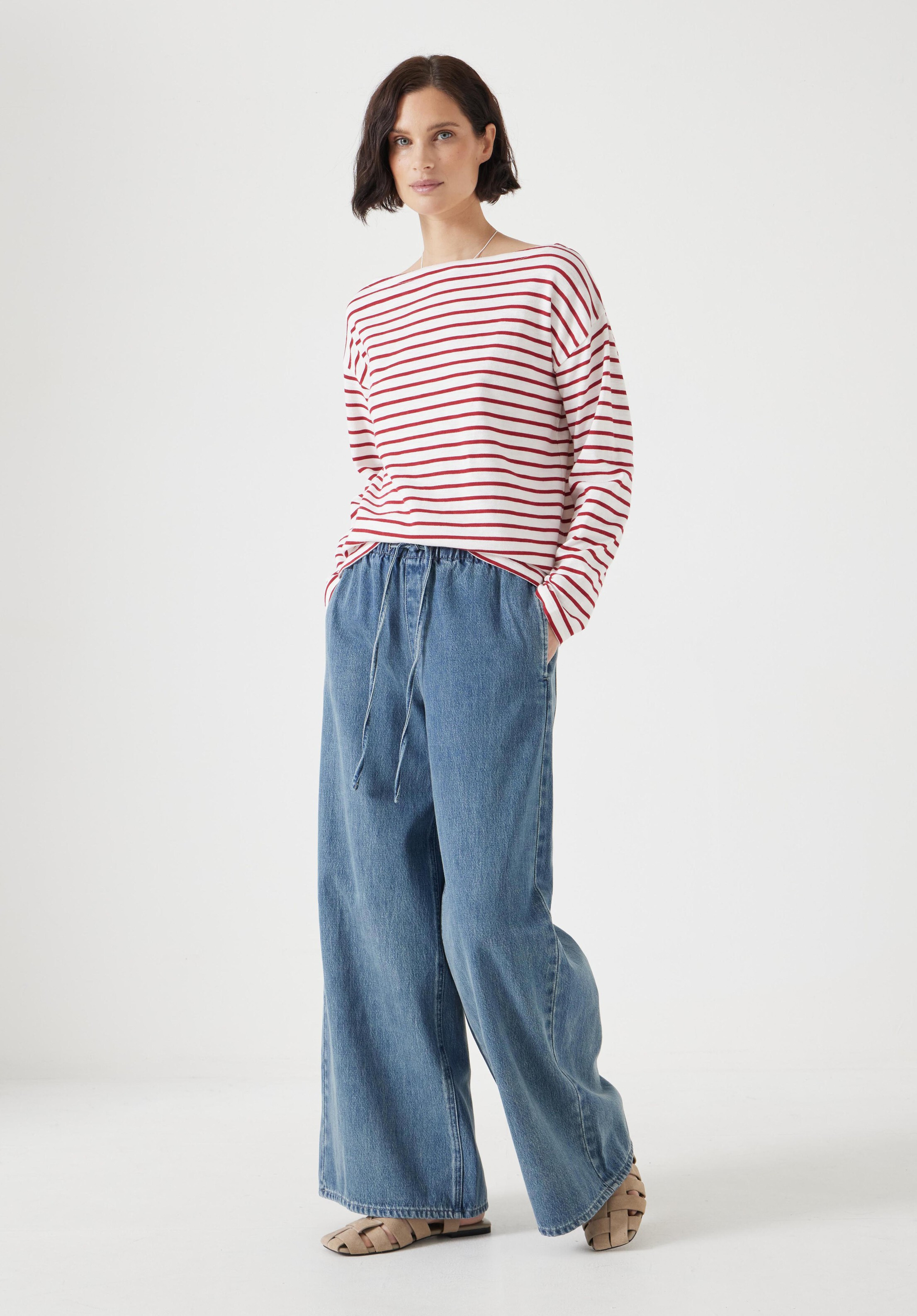 Slash Neck Stripe Top | Hush UK