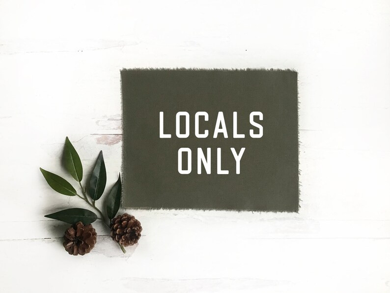 Locals Only Canvas Tapestry Flag, Office Wall Decor, Living Room Wall Art Banner, Kids Room Nurse... | Etsy (US)