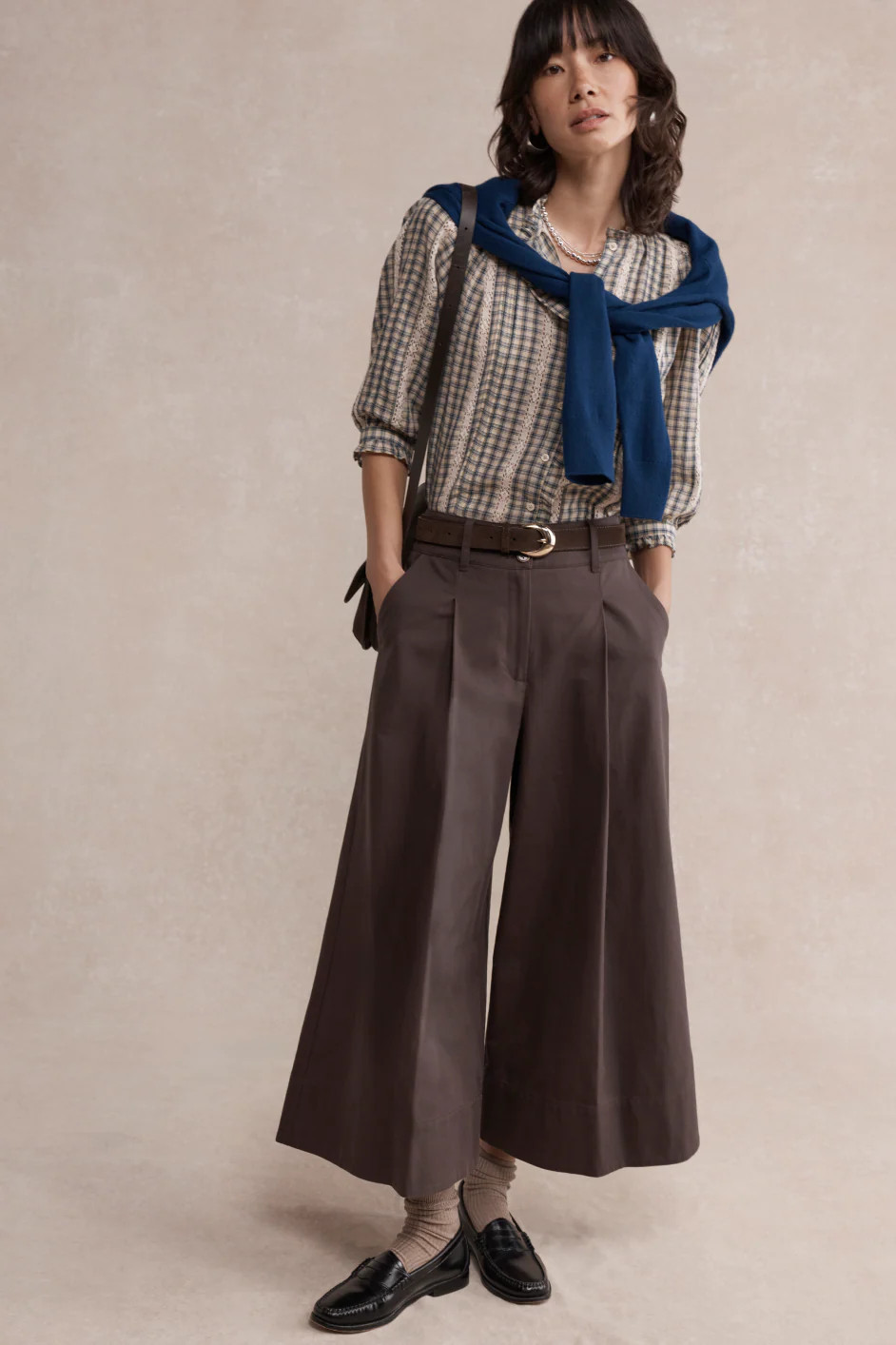 Nora Wide Leg Culotte - Cocoa | WYSE London