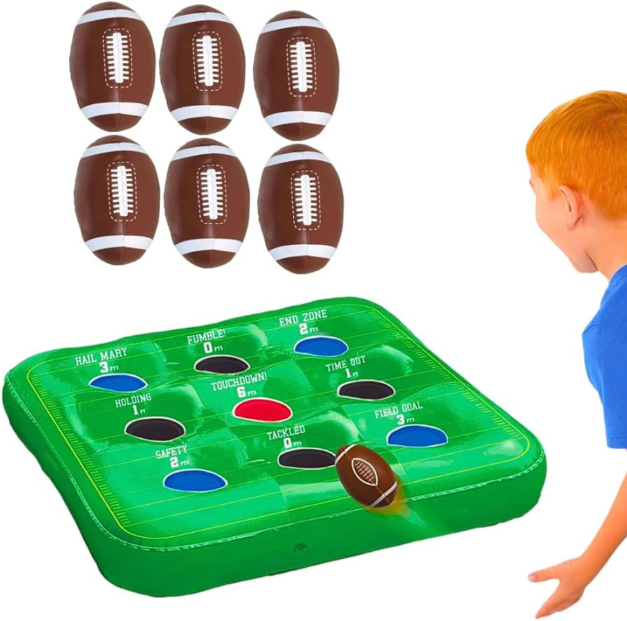 Multicolor Inflatable Football Toss Game - 27" x 27" (1 Pc.) - Durable Material, Exciting Party A... | Amazon (US)