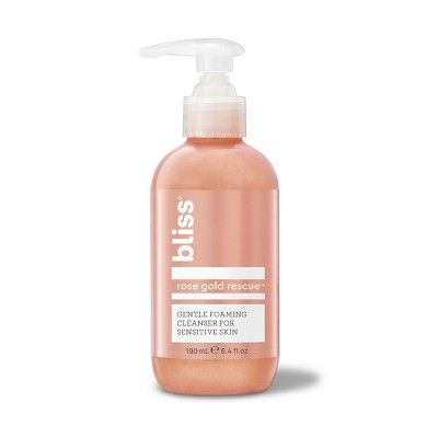 Bliss Rose Gold Rescue Gentle Foaming Cleanser For Sensitive Skin - 6.4 fl oz | Target