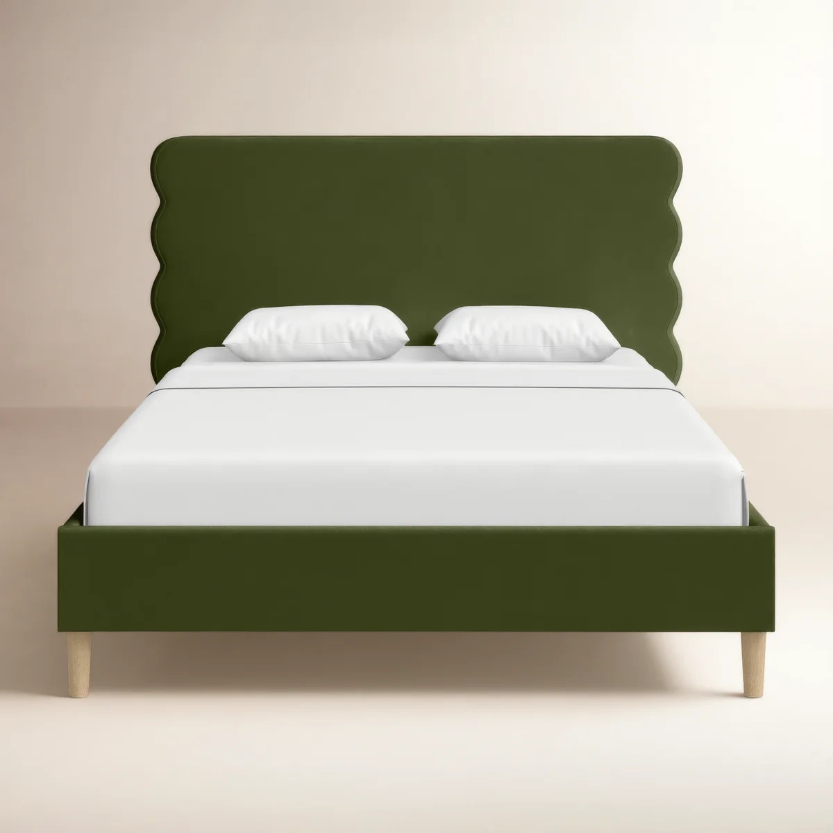 Henley Upholstered Scalloped Bed | Wayfair North America