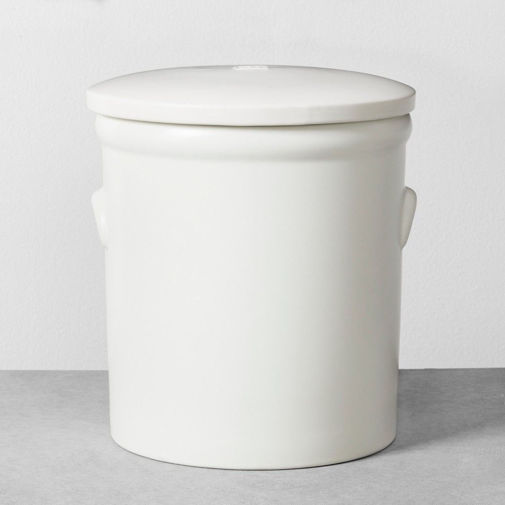Food Storage Canister Large White - Hearth & Hand with Magnolia, Beige | Target