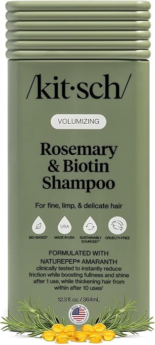 Kitsch Volumizing Rosemary & Biotin Liquid Shampoo for Hair Growth \u2013 Shampoo for Women & Men... | Amazon (US)