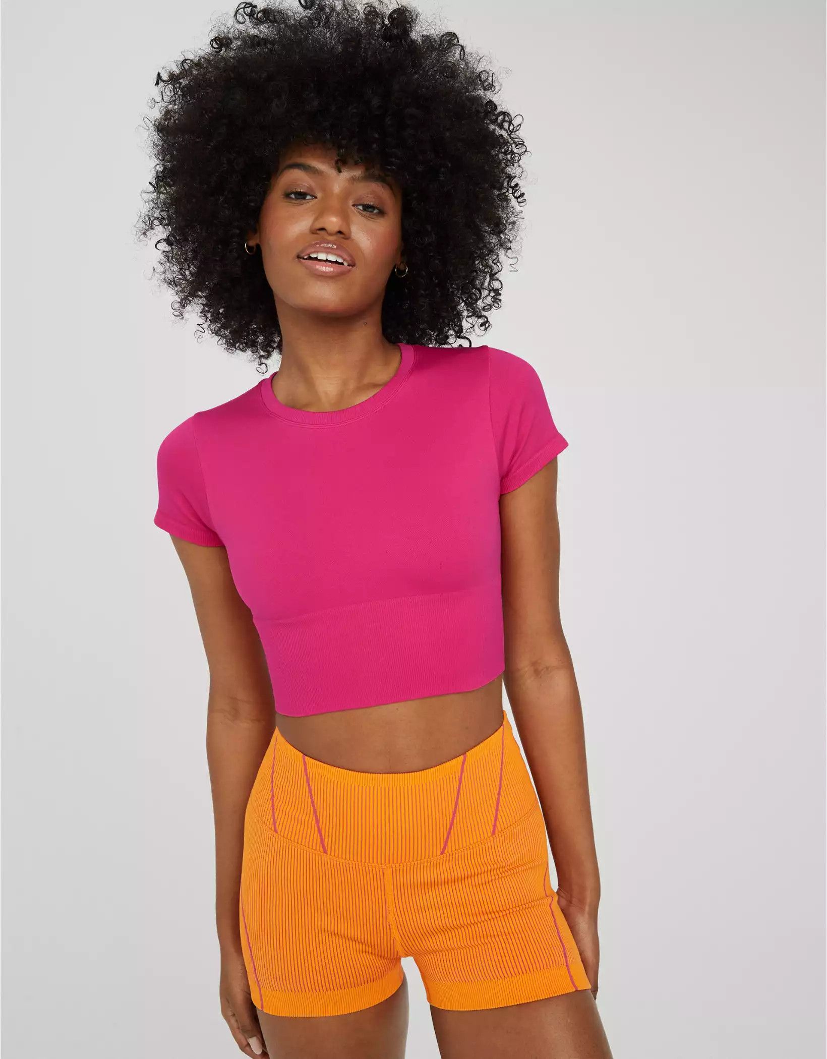 OFFLINE By Aerie Sidewalk Seamless Cropped T-Shirt | American Eagle Outfitters (US & CA)