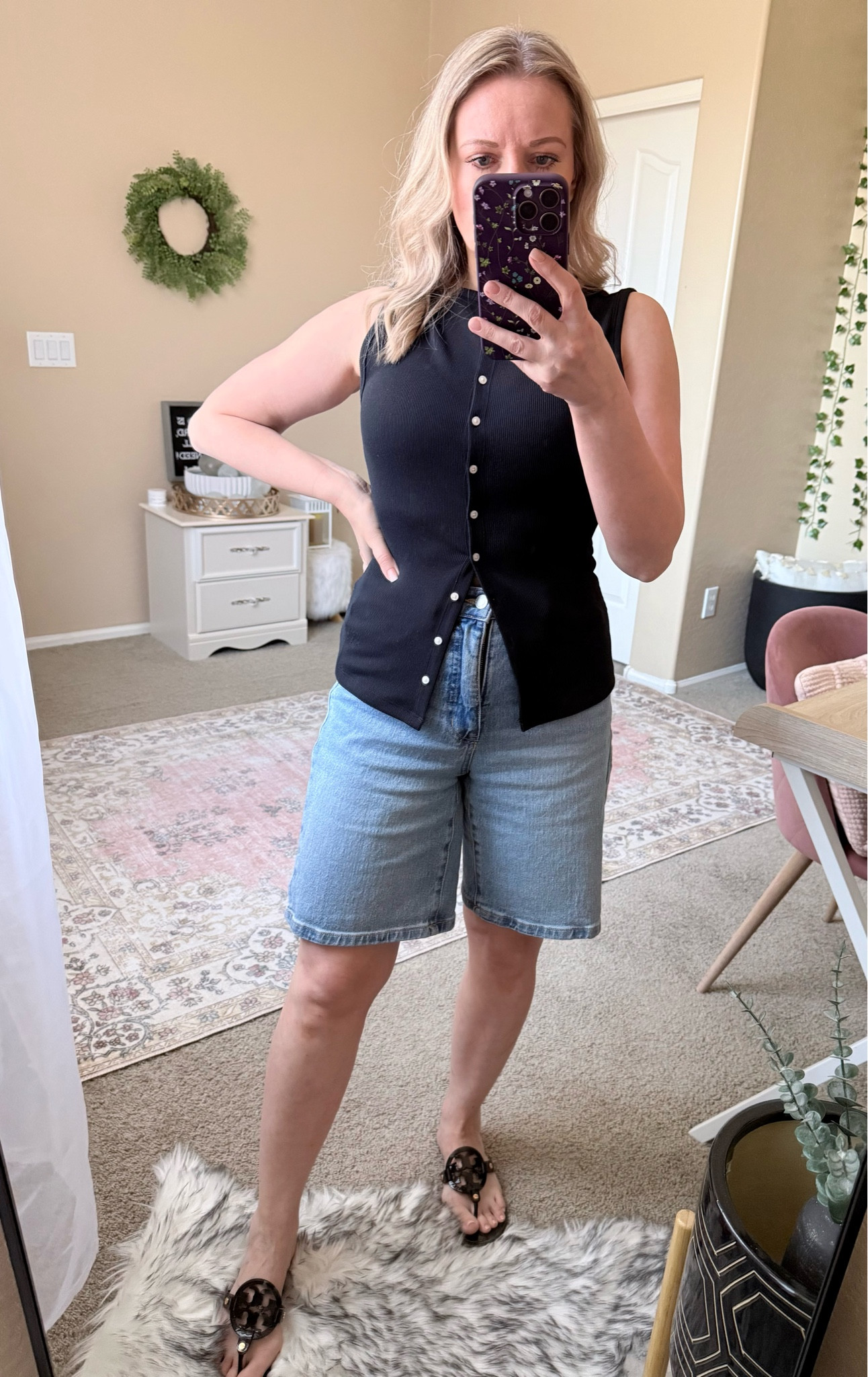 Love these Time and Tru High Rise Denim Bermuda Shorts from Walmart. These shorts, with a 9" inseam and some stretch, are lightweight and perfect for summer. They are only $17. So affordable! Wearing size 2.


Summer outfits, Walmart shorts, denim shorts, shorts outfits, Walmart deals

#LTKPetite #LTKOver40 #LTKSeasonal #LTKmomlife #LTKootd