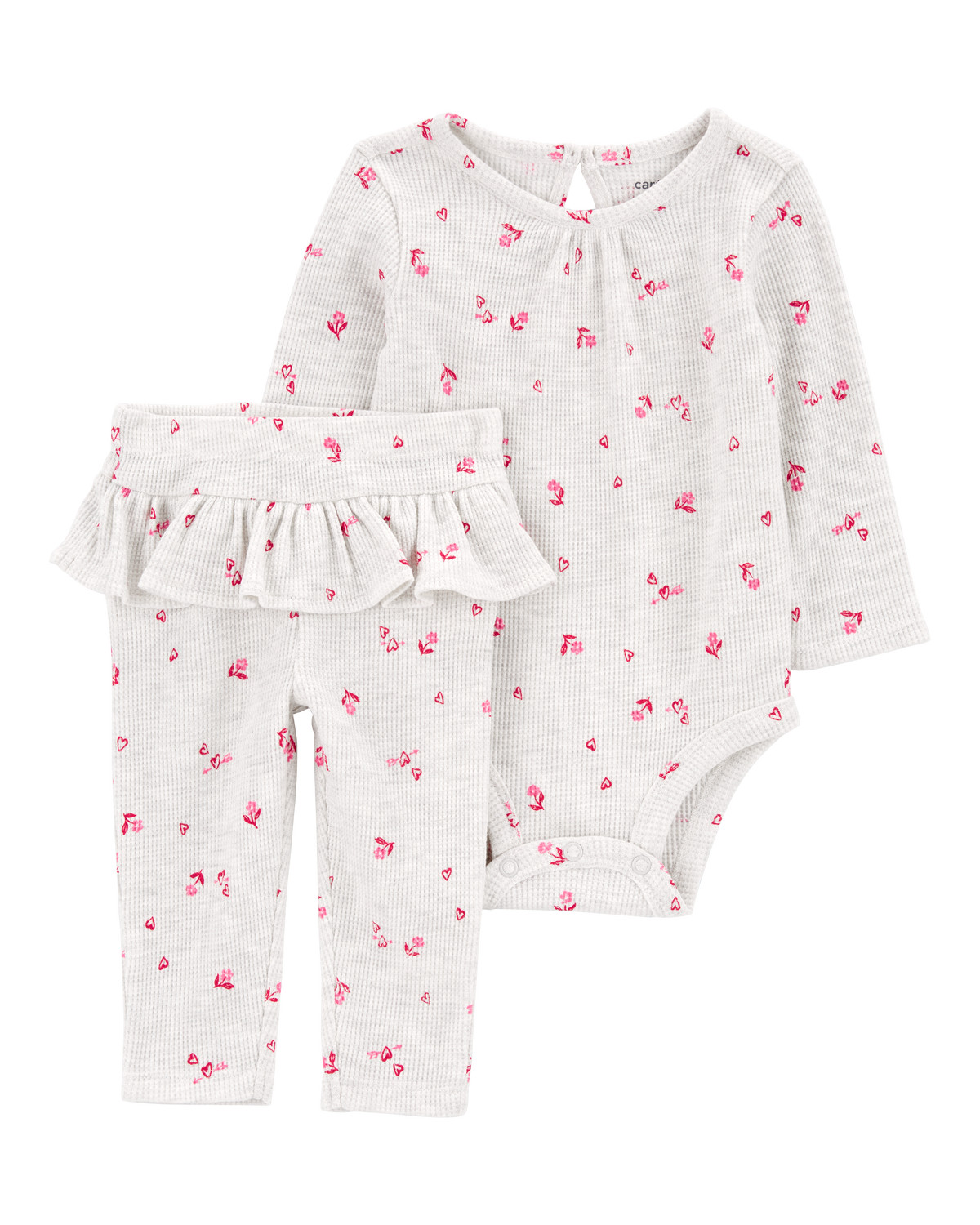 Baby 2-Piece Floral Valentine's Day Bodysuit Pant Set | Carter's Inc