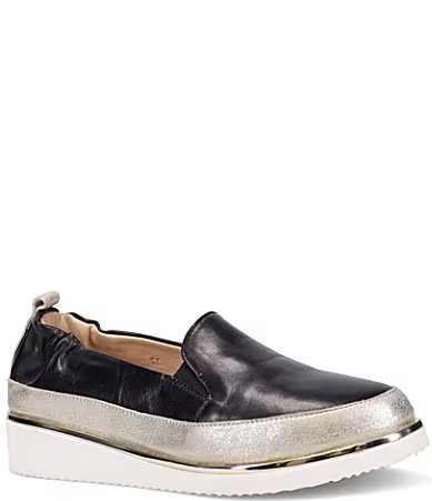Ron White Nelleca Leather Wedge Slip-On Loafers - 38.5(8) | Dillard's