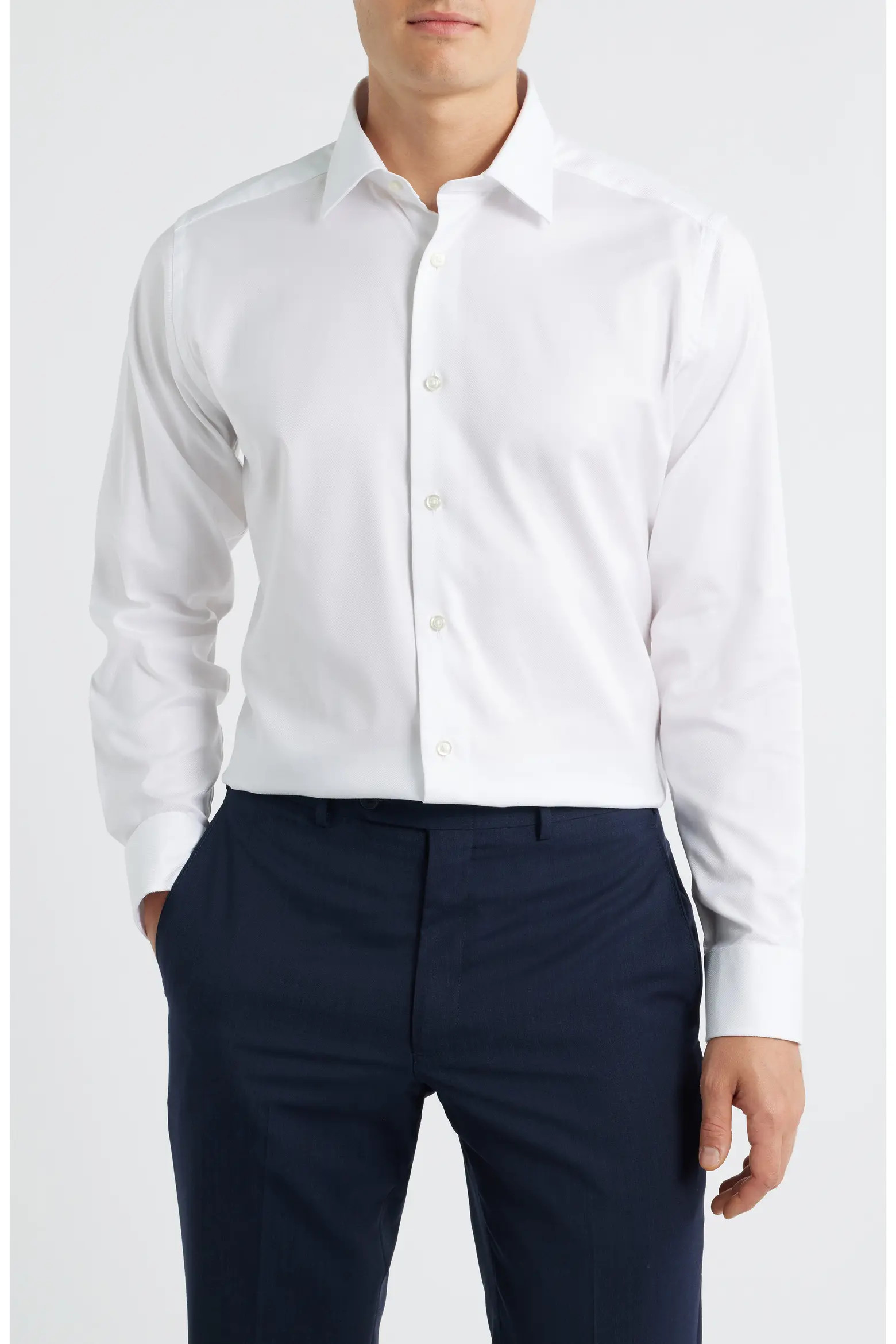 David Donahue Slim Fit Solid Dress Shirt (Men) | Nordstrom | Nordstrom