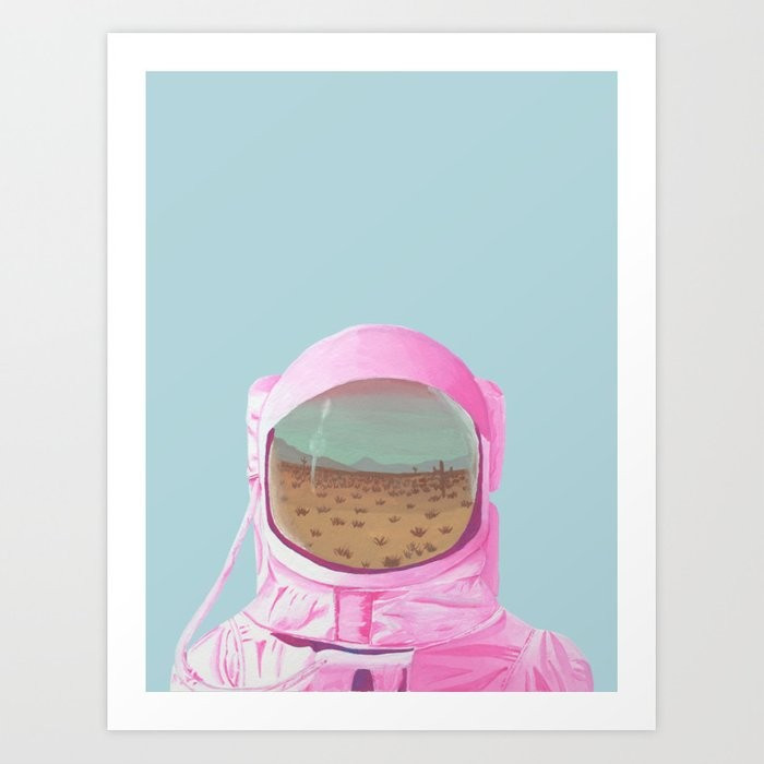 Neon Astronaut Art Print by Morgan Mazzocco | Society6