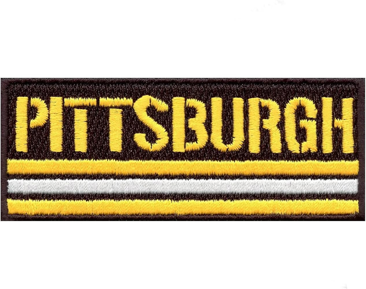 Pittsburgh Stripped Box Patch Embroidered Iron On | Amazon (US)