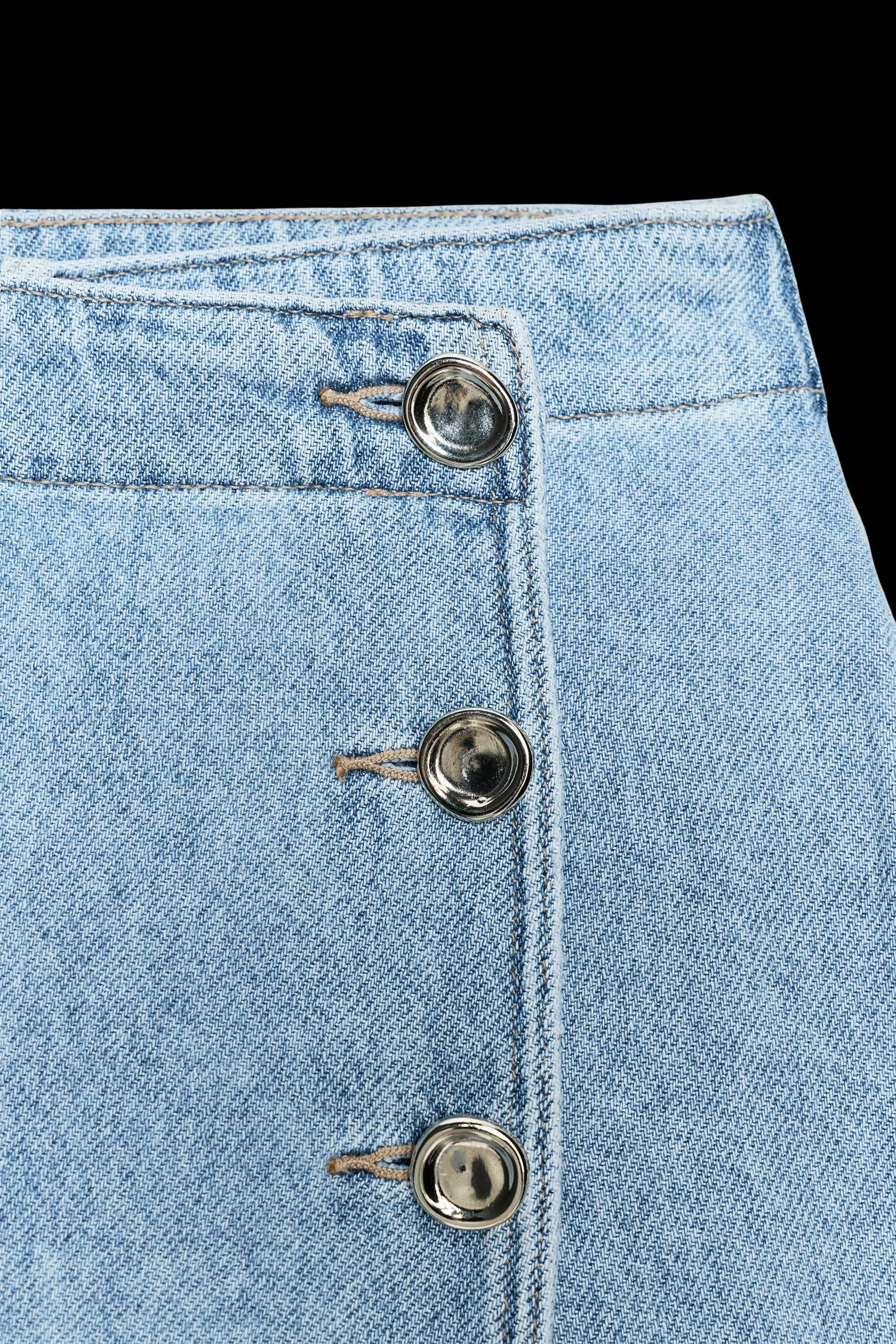 Z1975 CROSSOVER BUTTON DENIM SKORT | Zara US