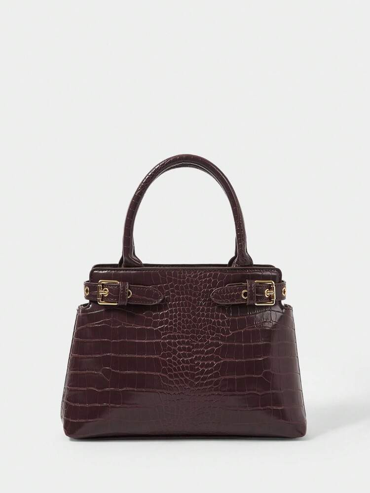 SHECARRY Damen Handtaschen Mit Griff Krokodil Herbst Winter Schule Reise Pendeln Arbeit Eleganz Exquisit Handtasche Oder Umhängetasche, Perfekte Muttertagsgeschenke Für Frauen | SHEIN