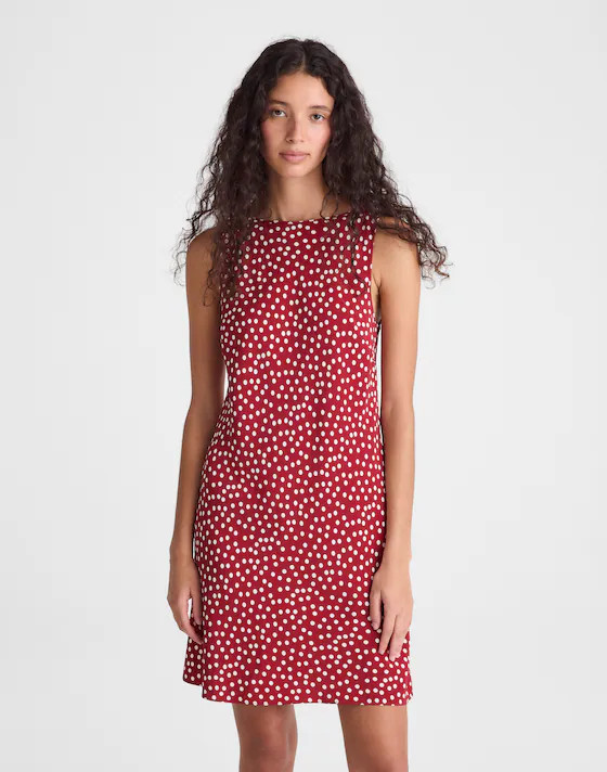 Boatneck Sleeveless Mini Dress | Madewell