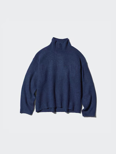 Soufflé Yarn High Neck Jumper | UNIQLO (UK)