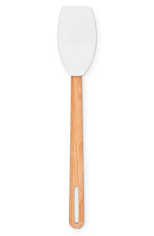 Le Creuset Signature Silicone & Wood Spatula Spoon in White at Nordstrom | Nordstrom