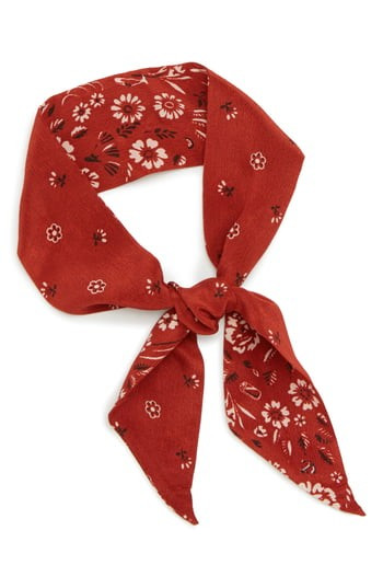Women's Madewell Skinny Tie Silk Scarf, Size One Size - Red | Nordstrom