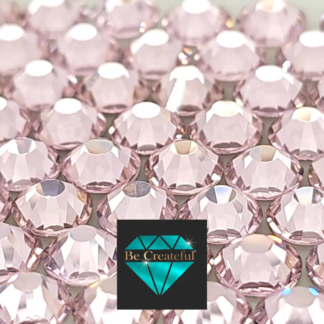 FLATBACK Pink Rhinestones - Etsy | Etsy (US)