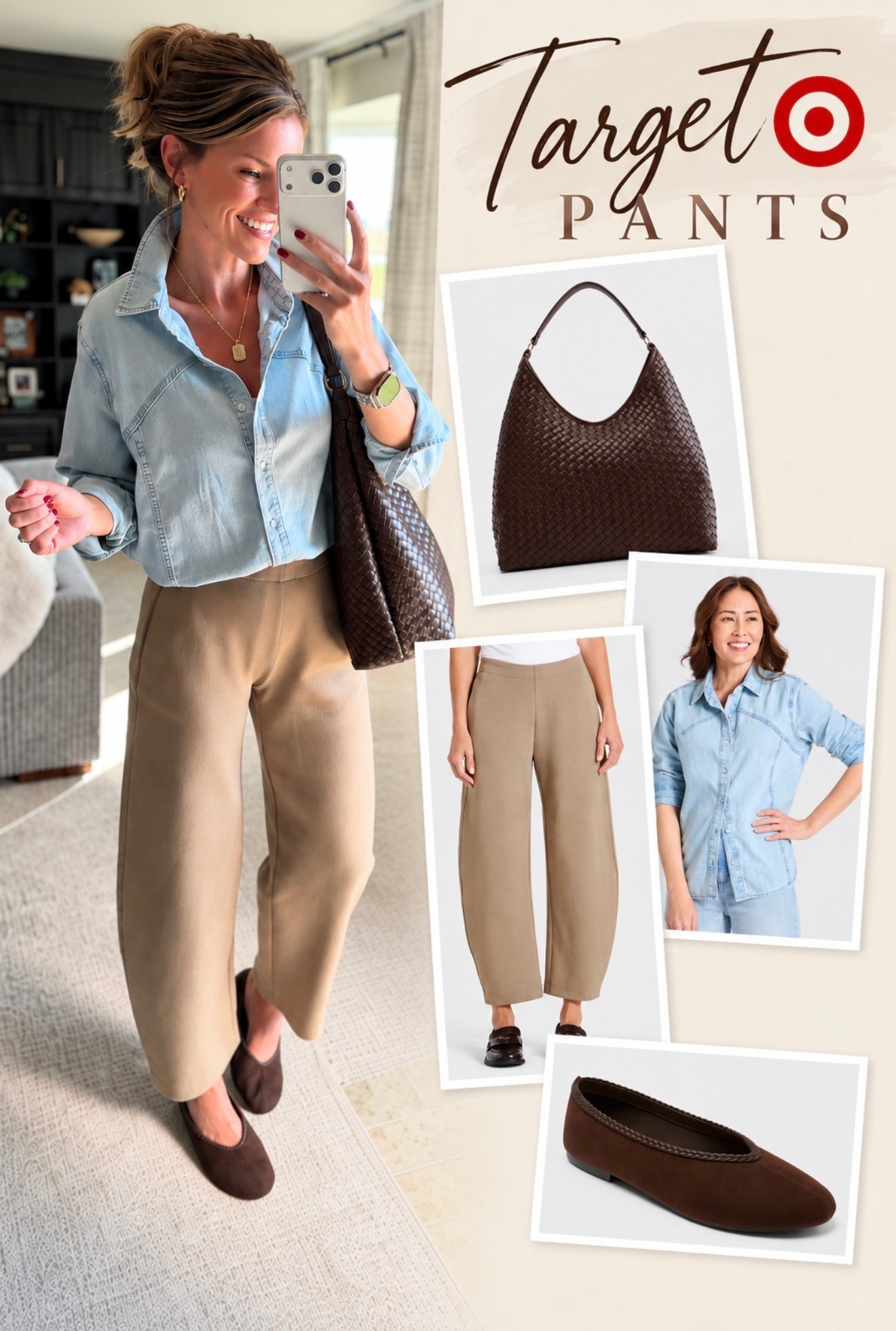 Target pull on pants. Easy to dress up or down
Pants/ small (run roomy)
Top/small
@Target