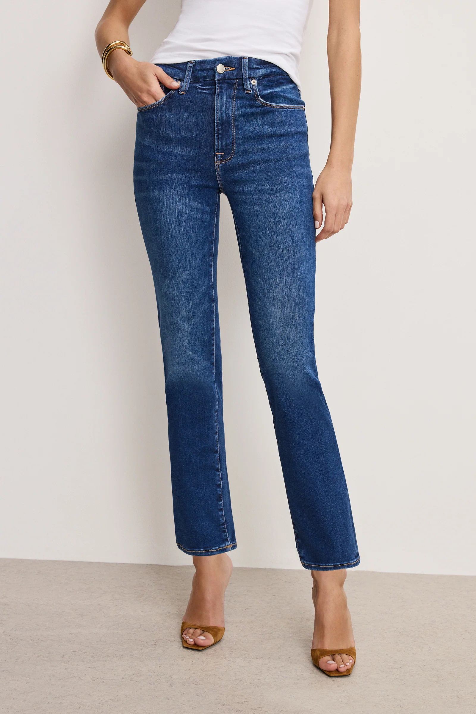 ALWAYS FITS GOOD PETITE STRAIGHT JEANS | INDIGO571 | Good American