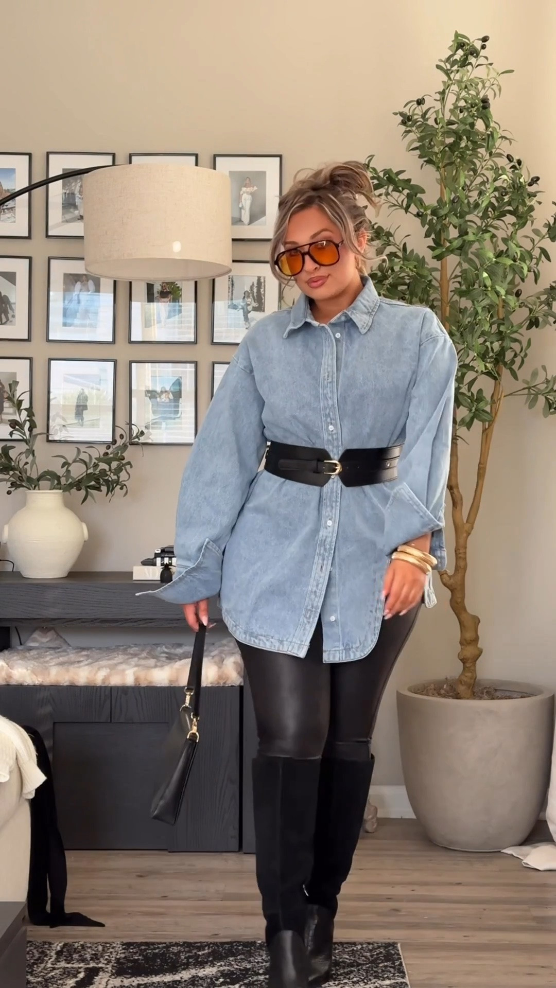 The cutest early fall denim look. Wearing a large in the denim top and a large regular in the leggings (I’m 5’3 for reference). Code NICOLEMXSPANX will save you $$!

#LTKFindsUnder100 #LTKMidsize #LTKStyleTip

Comment SHOP below to receive a DM with the link to this post on my LTK ⬇ https://liketk.it/5mzuz

#LTKootd #LTKMidsize #LTKgrwm