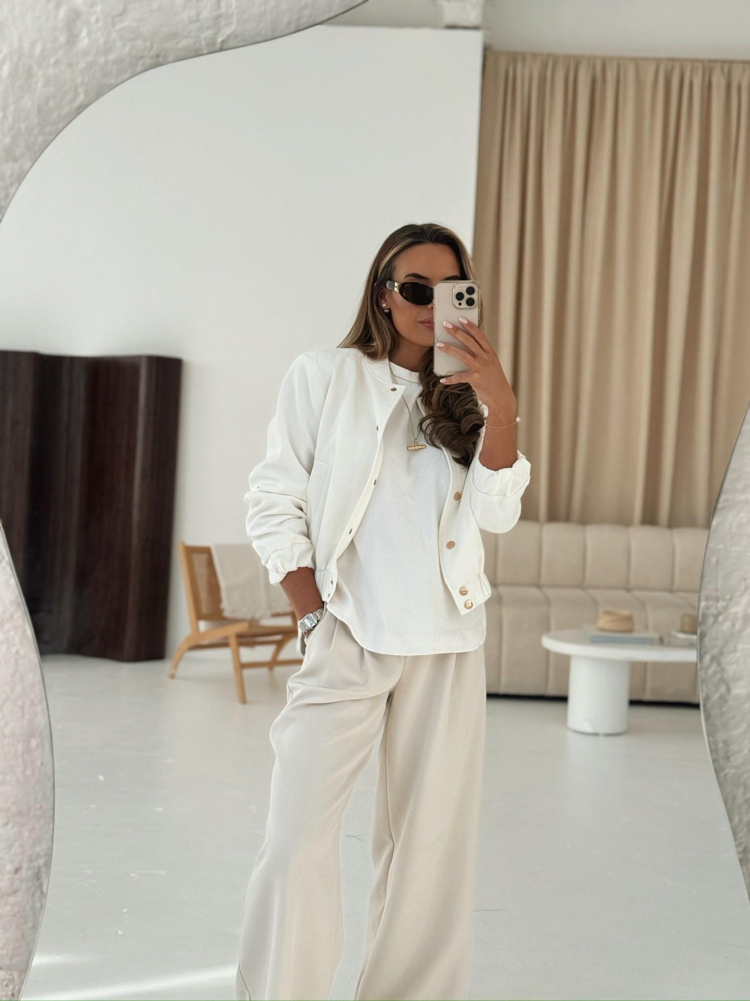 Everyday chic casual, all the neutral style 🤍 An absolute staple in my spring wardrobe. I love lighter, brighter fashion 🤍 

All white outfit. Elasticated trousers, casual chic, bomber jacket 


#LTKspringtrends #LTKFashionMonth #LTKstyletip