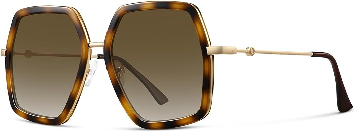 WOWSUN Oversized Big Fashion Sunglasses For Women Irregular Fashion Shades | Amazon (US)