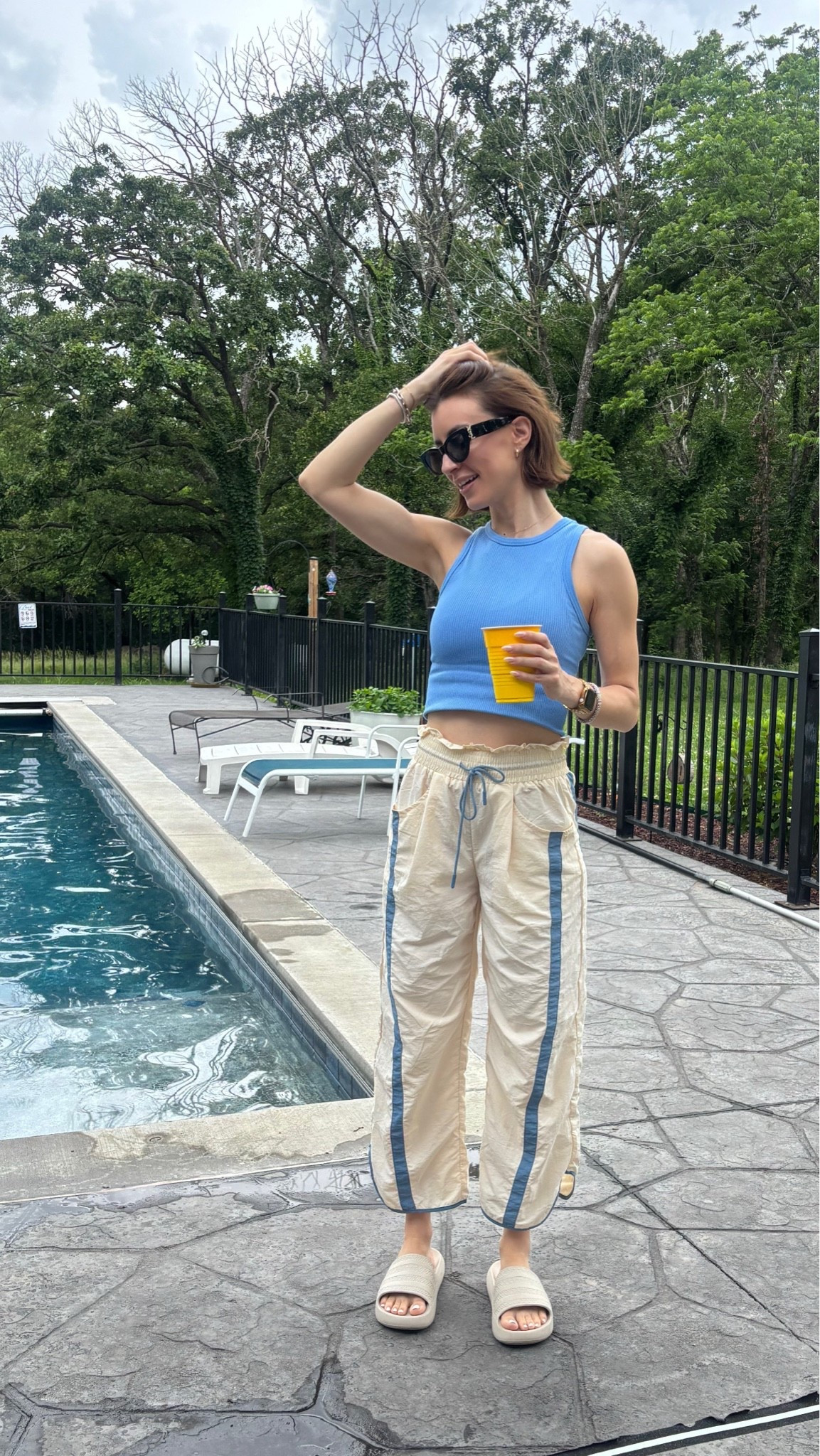 Wearing size small in these pants, I have them in a couple colors! ￼