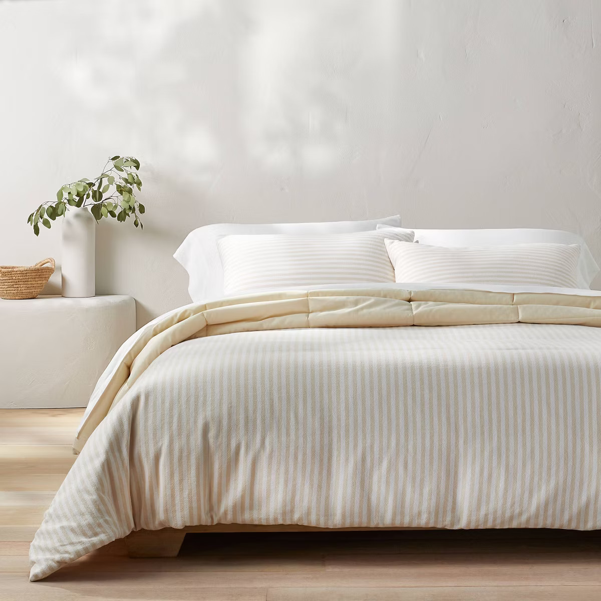 Heavyweight Linen Blend Stripe Comforter & Sham Set - Casaluna™ | Target