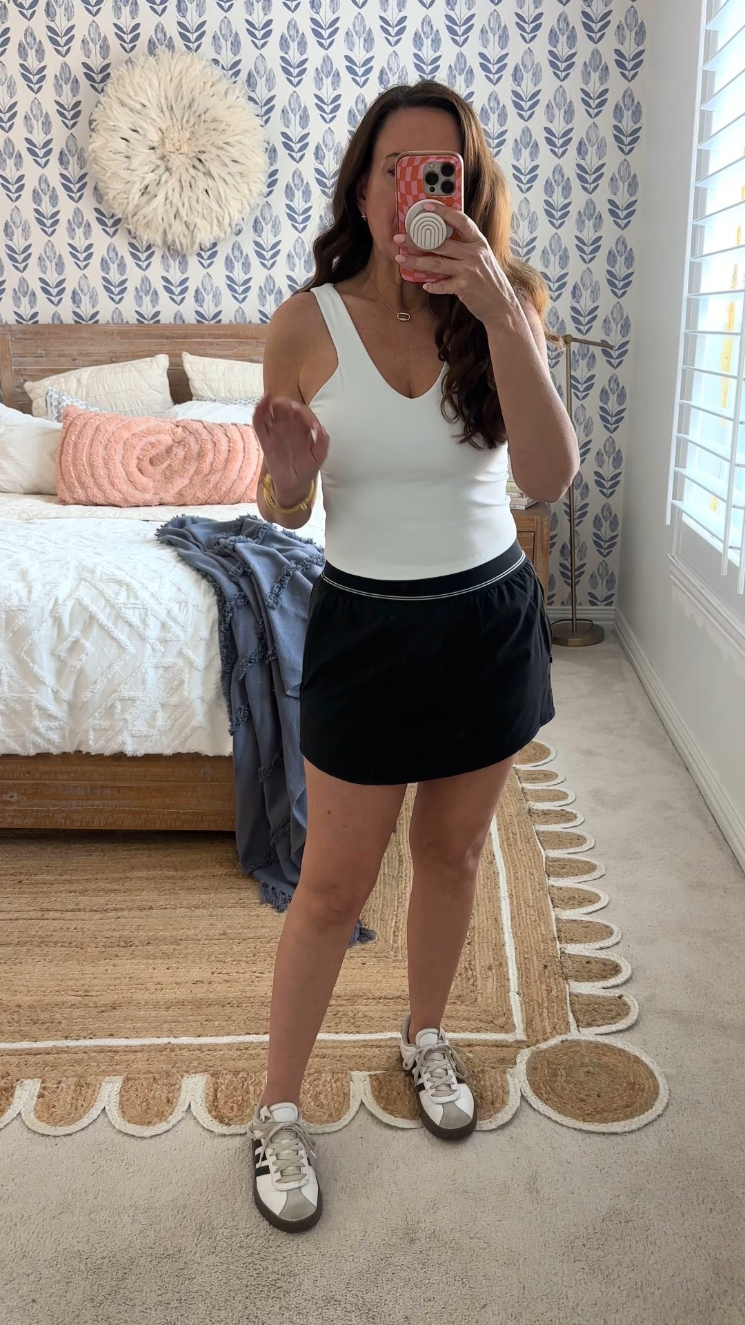 Small top with built in padding
Large skort-runs small
4 color options
.


#LTKSeasonal #LTKActive #LTKmomlife