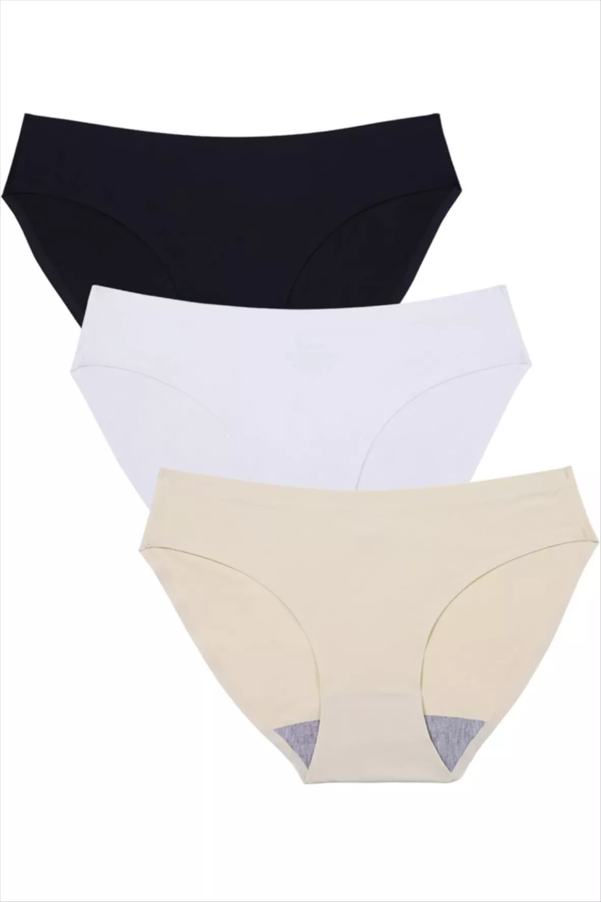 Wealurre Seamless Underwear Invisible Bikini No Show Nylon Spandex Women  Panties - black - S : : Fashion