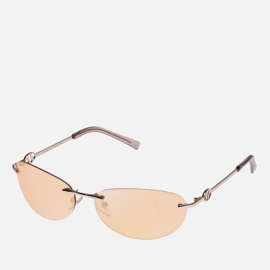Le Specs Slinky Metal Oval-Frame Sunglasses | Coggles (Global)