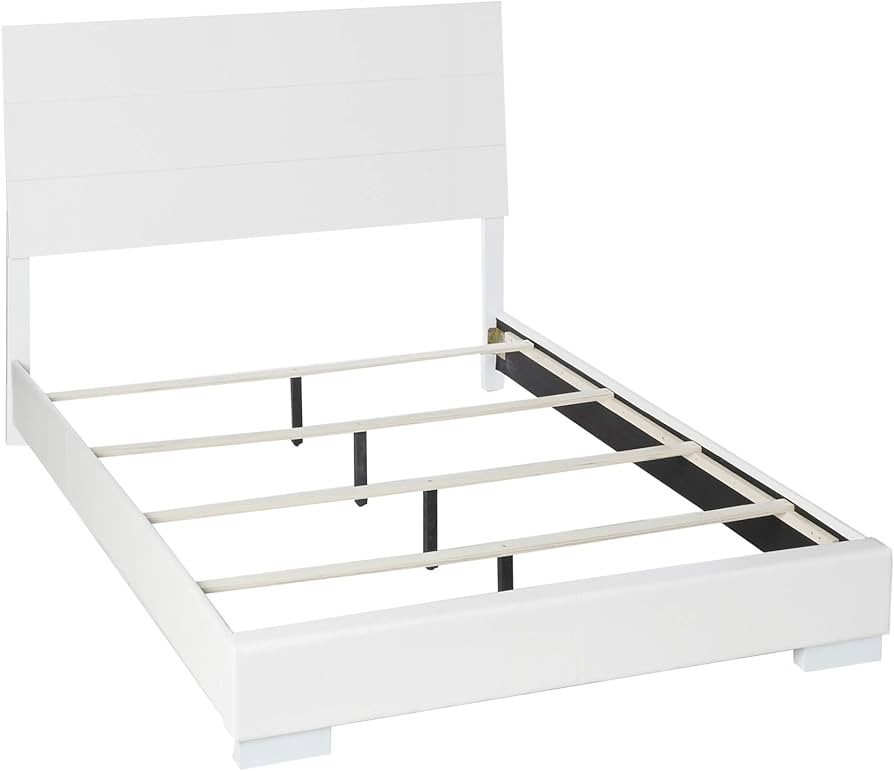 Coaster Furniture Platform Bed Glossy White 203501Q | Amazon (US)