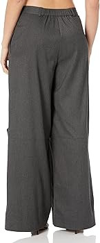 The Drop Women's Dark Heather Grey Pants With Snap Detail by @bhampton | Amazon (US)
