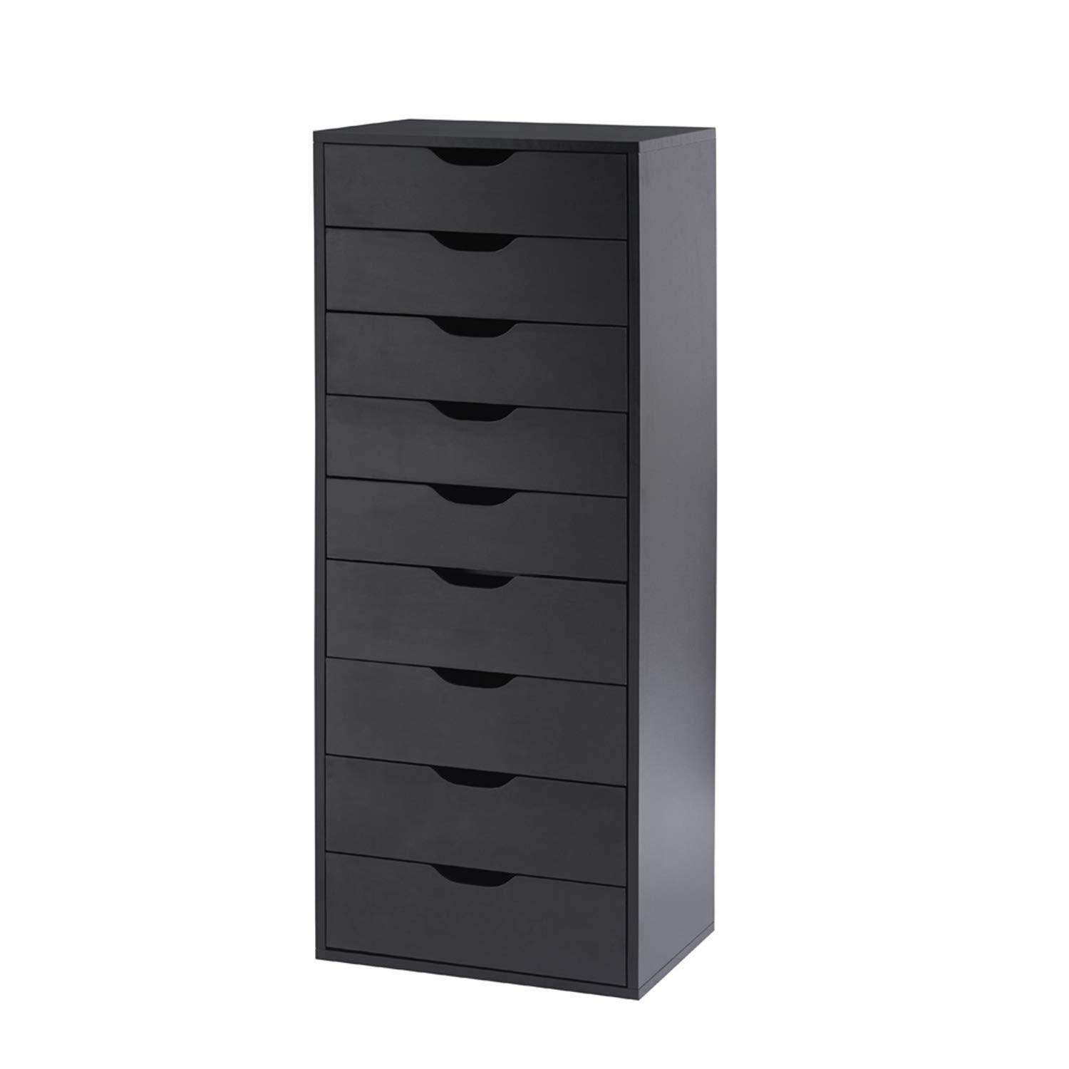 Naomi Home Bianca 9-Drawer Tall Narrow Dresser — Compact 13.8″W Black Storage Cabinet with Sm... | Amazon (US)