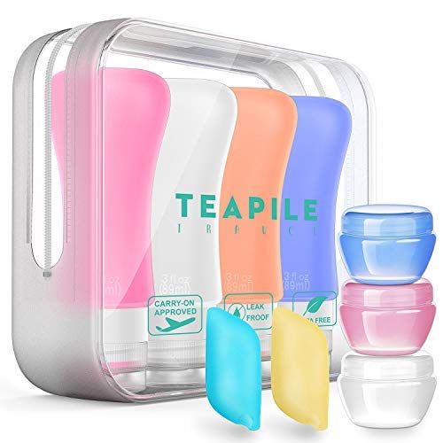 14 Pack Travel Bottles, TSA Approved Containers, 3oz Leak Proof Travel Accessories Toiletries, Tr... | Amazon (US)