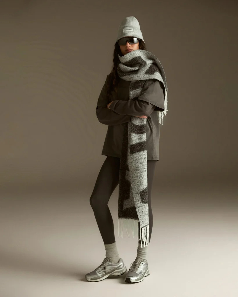 Knit Scarf - Grey Melange | Adanola UK