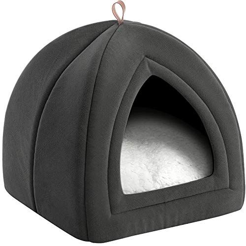 Bedsure Cat Bed for Indoor Cats, Cat Houses, Small Dog Bed - 15/19 inches 2-in-1 Cat Tent, Kitten Be | Amazon (US)