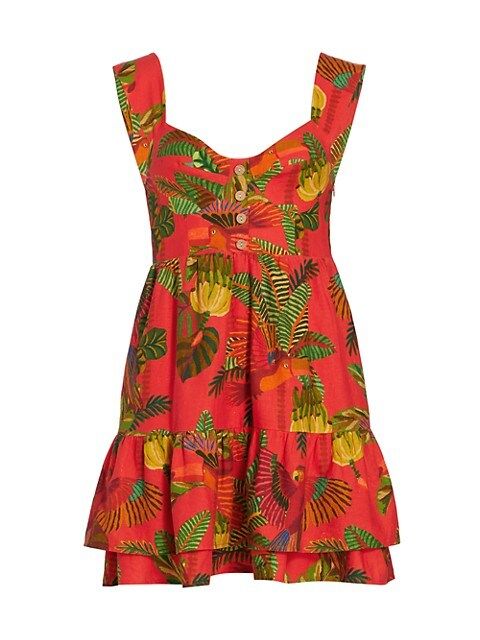 Forest Birds Print Minidress | Saks Fifth Avenue