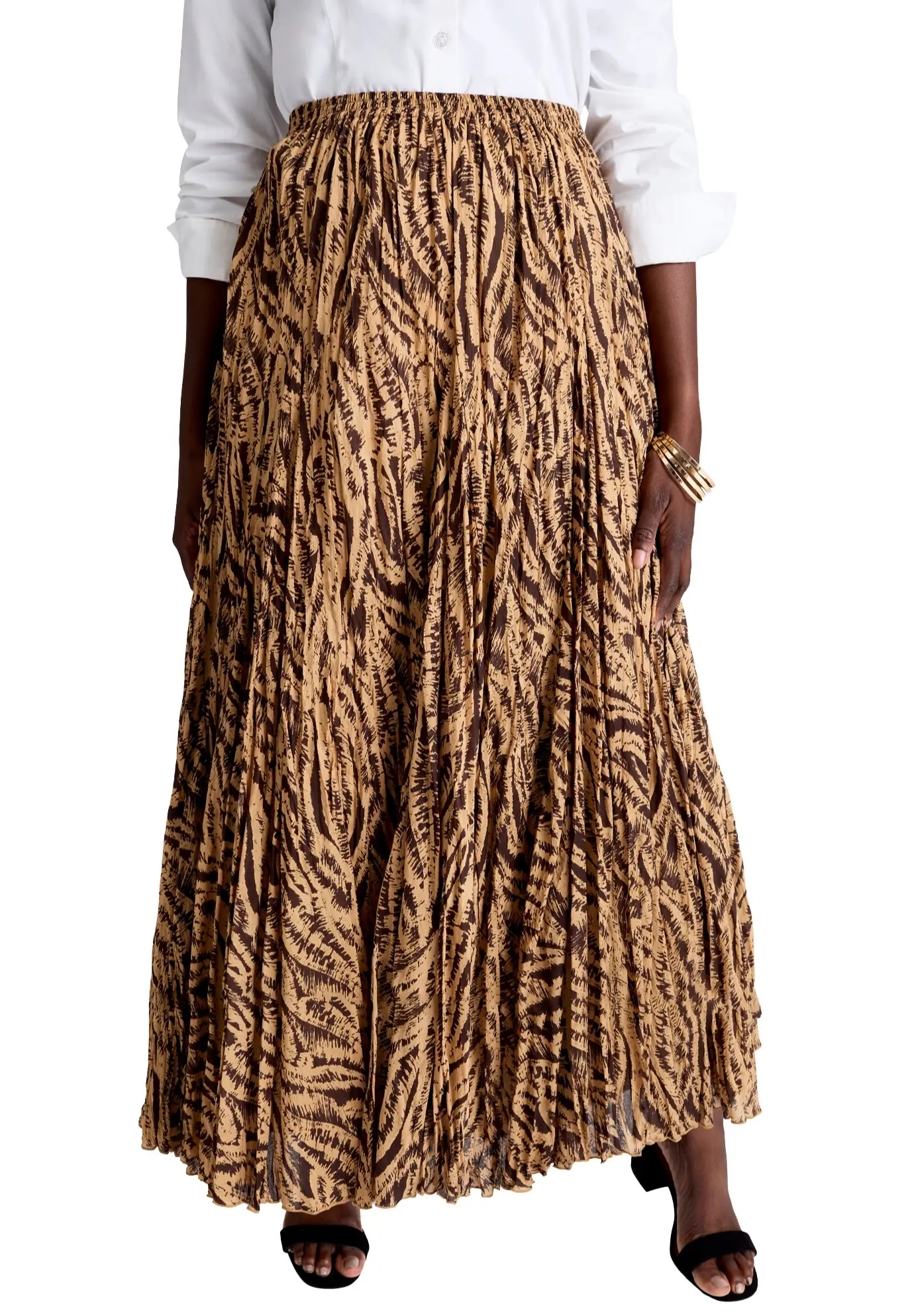 Jessica London Flowing Crinkled Maxi Skirt (Women) | Nordstrom | Nordstrom