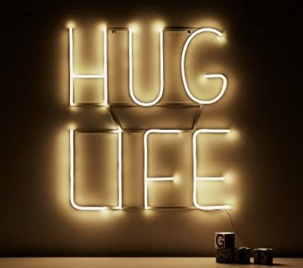 14"x14" VIVID SIGN New Hug Life Beer Cute Super Bright Wall Decor Light Vivid LED Neon Sign Lamp ... | Amazon (US)