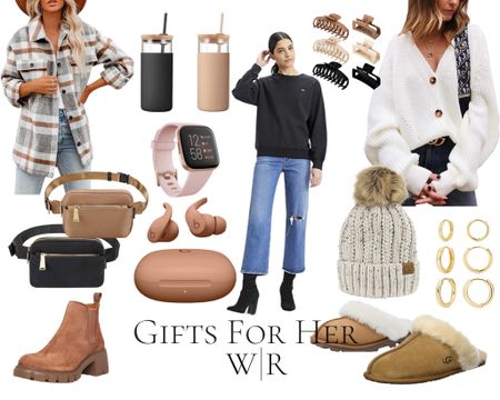 Gifts for her! Shacket, Levi jeans, beats, Fitbit, tumbler, button down sweater, Ugg slippers, bedroom shoes, boots, Fanny pack, claw clips, earrings, beanie.

#LTKHoliday #LTKsalealert #LTKGiftGuide
