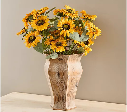 Set of 2 Sunflower Urn Fillers by Valerie - QVC.com | QVC