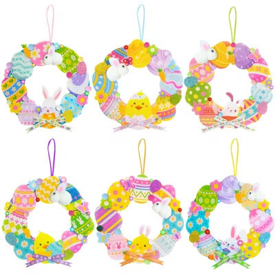 Easter Felt Wreath Craft Kit – DIY Easter Wreath Set with Felt Stickers | Wayfair North America