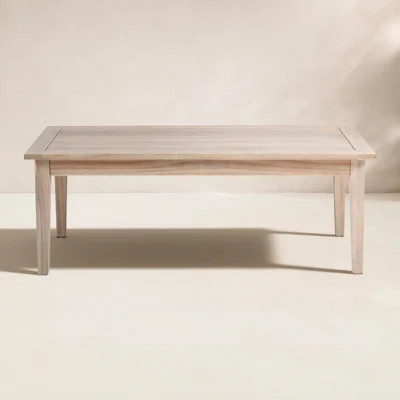 Amina Outdoor Solid Wood Acacia Rectangular Coffee Table | Wayfair North America