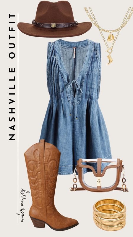 Found the cutest Nashville outfit inspo! Also would be perfect for a country concert!

Nashville, outfit inspo, Nashville styled outfit, summer western outfit, amazon finds, western boots, free people denim dress

#LTKfindsunder100 #LTKstyletip #LTKfindsunder50