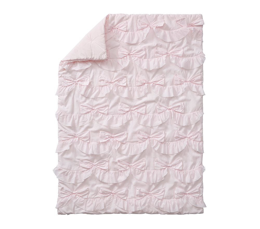 LoveShackFancy Sweet Dreams Ruffle Scallop Bow Baby/Toddler Quilt, Pink | Pottery Barn Kids